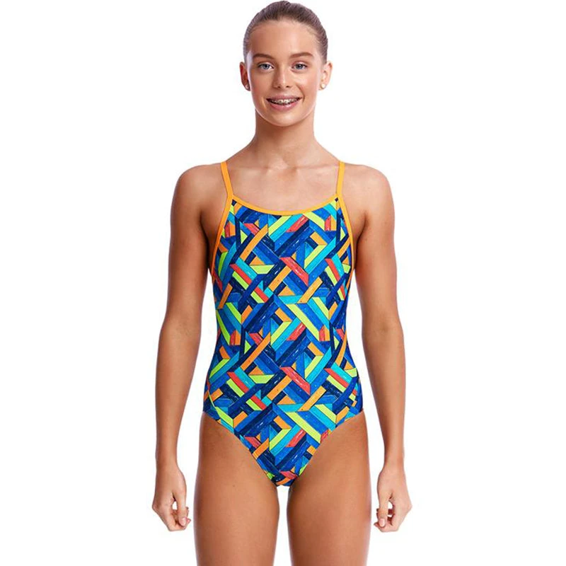Funkita - Boarded Up - Girls Diamond Back One Piece 1 Funkita - Boarded Up - Girls Diamond Back One Piece