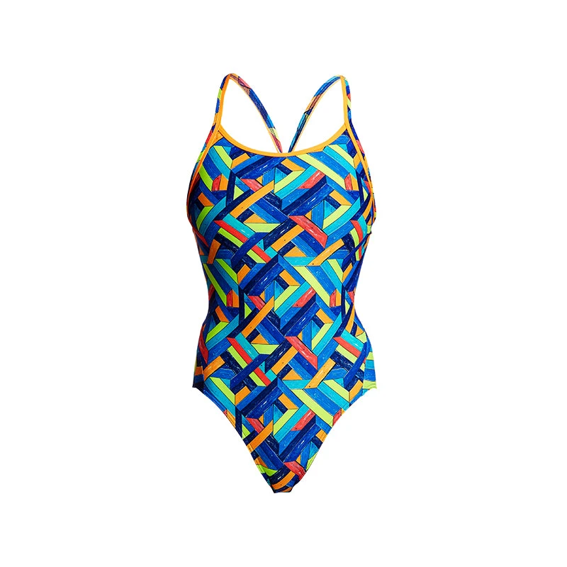 Funkita - Boarded Up - Ladies Diamond Back One Piece 2 Funkita - Boarded Up - Ladies Diamond Back One Piece - Image 2