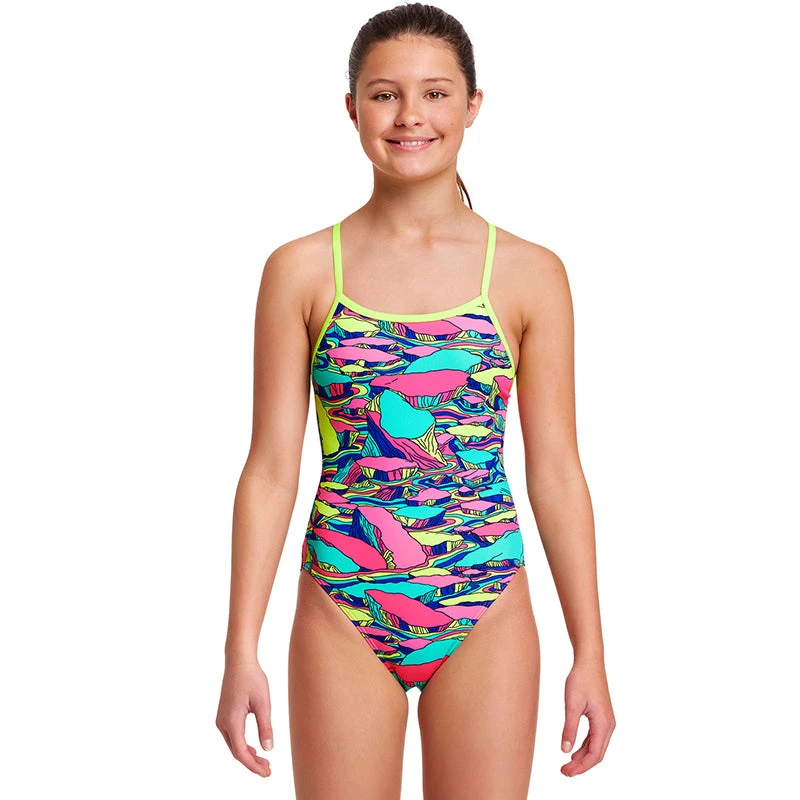 Funkita - Bright Bergs - Girls Eco Single Strap One Piece 1 Funkita - Bright Bergs - Girls Eco Single Strap One Piece