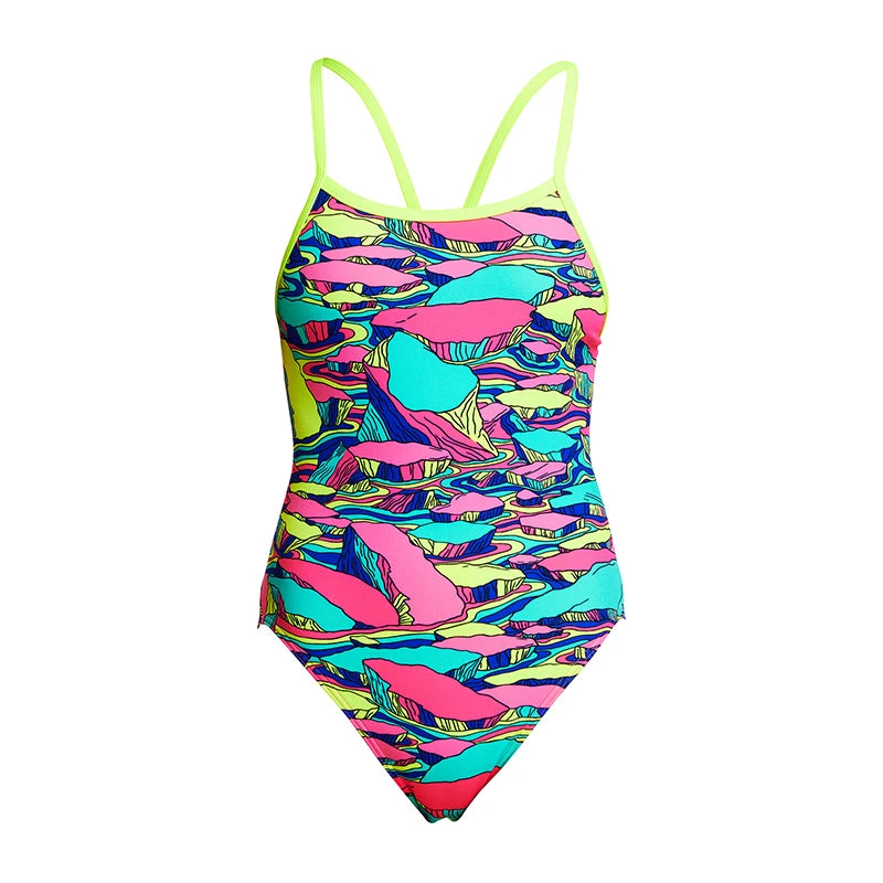 Funkita - Bright Bergs - Girls Eco Single Strap One Piece 2 Funkita - Bright Bergs - Girls Eco Single Strap One Piece - Image 2