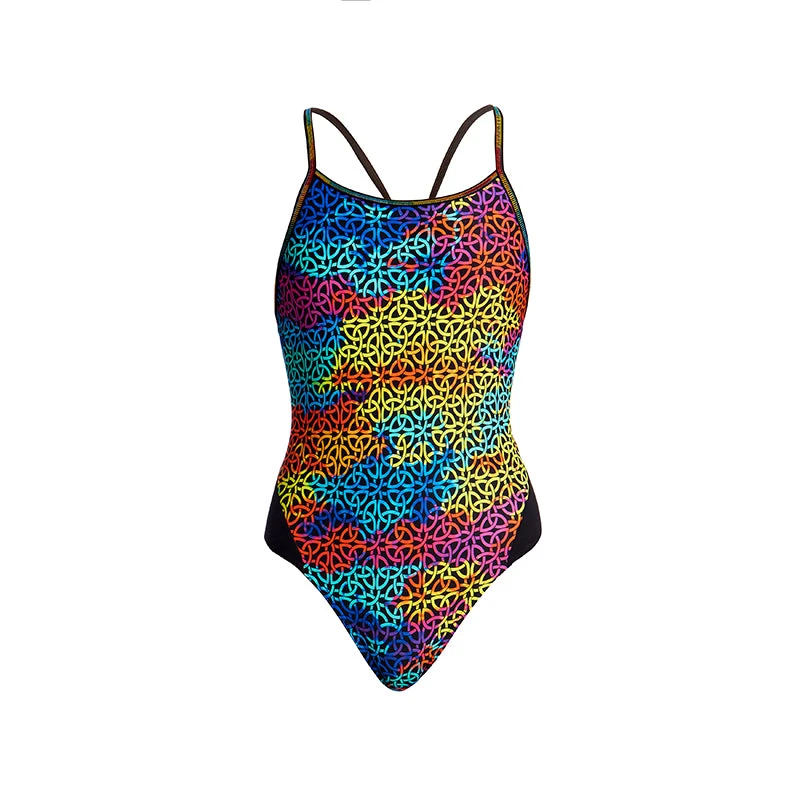 Funkita - Celtic Pride - Girls Diamond Back One Piece 2 Funkita - Celtic Pride - Girls Diamond Back One Piece - Image 2