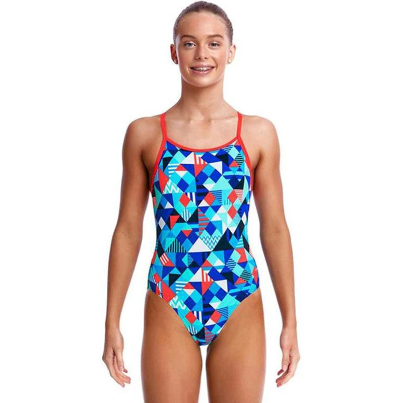 Funkita - Check Republic - Girls Diamond Back One Piece 1 Funkita - Check Republic - Girls Diamond Back One Piece