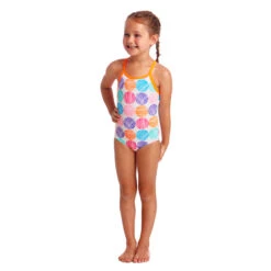 Funkita - Cotton Candy - Toddler Girls Printed One Piece -Swim and Beyond funkita cotton candy toddler girls printed one piece 3