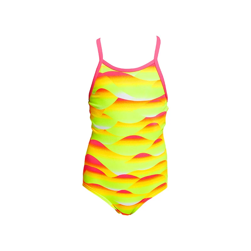 Funkita - Custard Tart - Toddler Girls Eco Printed One Piece 2 Funkita - Custard Tart - Toddler Girls Eco Printed One Piece - Image 2