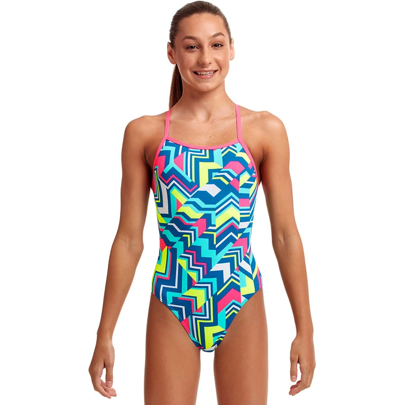 Funkita - Cut Lines - Girls Tie Me Tight One Piece 1 Funkita - Cut Lines - Girls Tie Me Tight One Piece