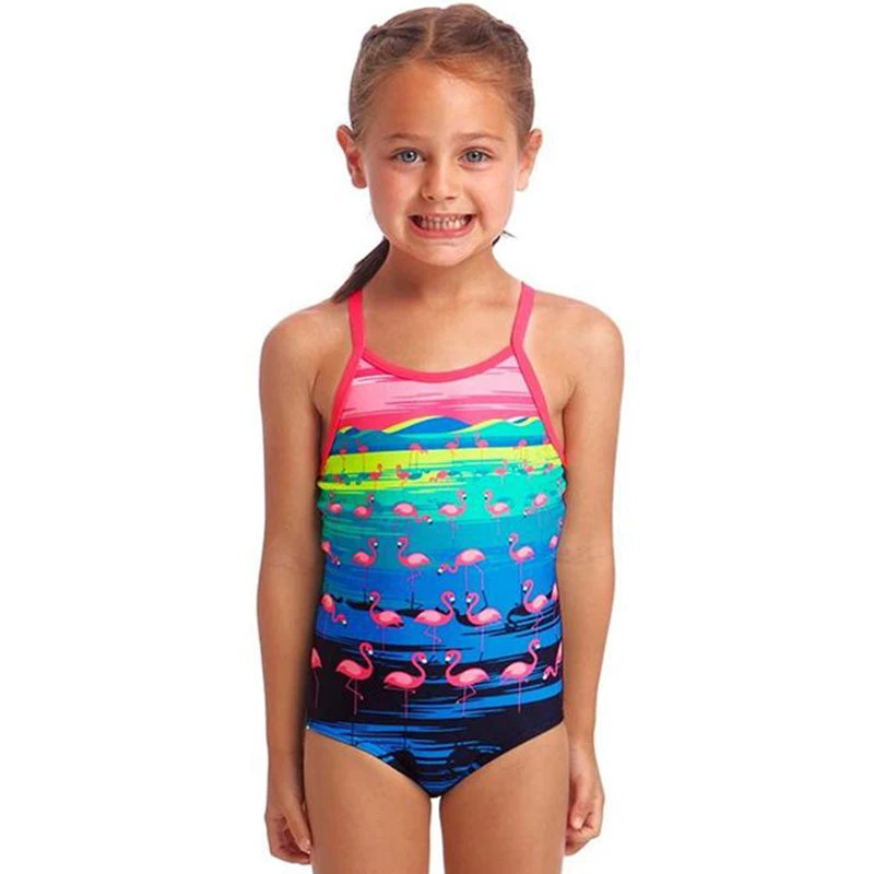 Funkita - Flamingo Flood - Toddler Girls Printed One Piece 1 Funkita - Flamingo Flood - Toddler Girls Printed One Piece