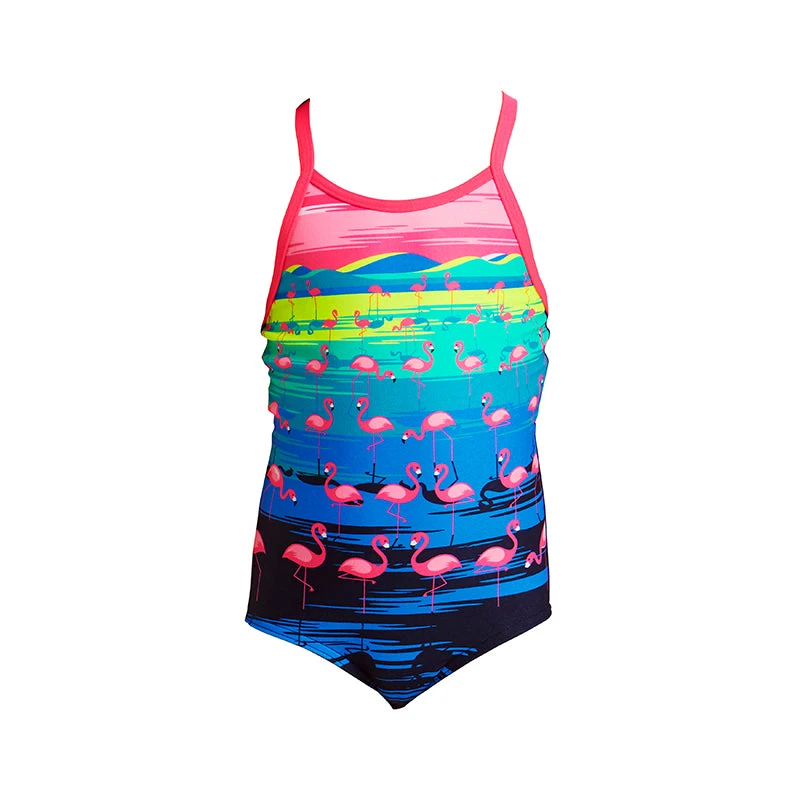 Funkita - Flamingo Flood - Toddler Girls Printed One Piece 2 Funkita - Flamingo Flood - Toddler Girls Printed One Piece - Image 2