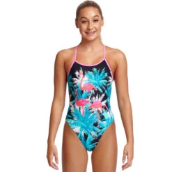 Funkita - Flamingo Night - Girls Single Strap One Piece
