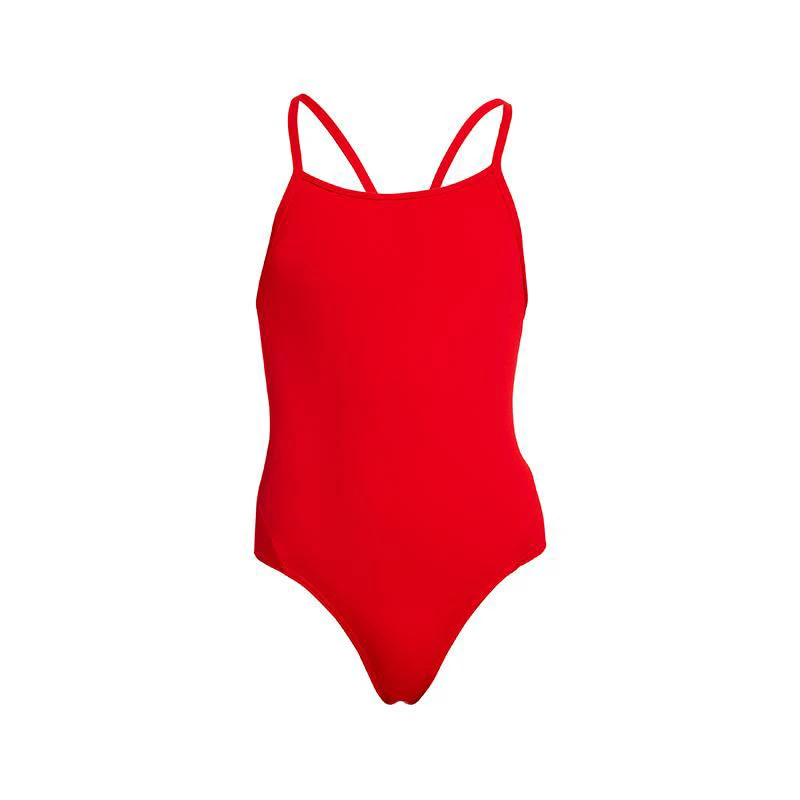 Funkita - Still Red - Girls Diamond Back One Piece 2 Funkita - Still Red - Girls Diamond Back One Piece - Image 2