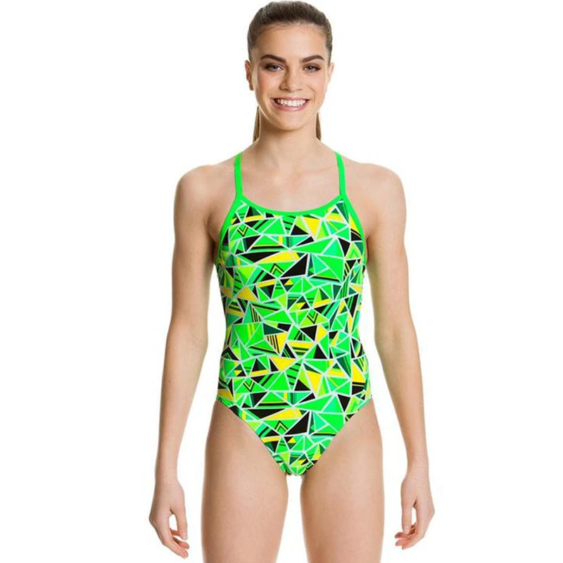 Funkita - Fluro Fracture - Girls Diamond Back One Piece 1 Funkita - Fluro Fracture - Girls Diamond Back One Piece