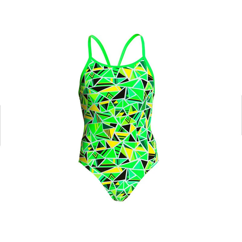 Funkita - Fluro Fracture - Girls Diamond Back One Piece 2 Funkita - Fluro Fracture - Girls Diamond Back One Piece - Image 2