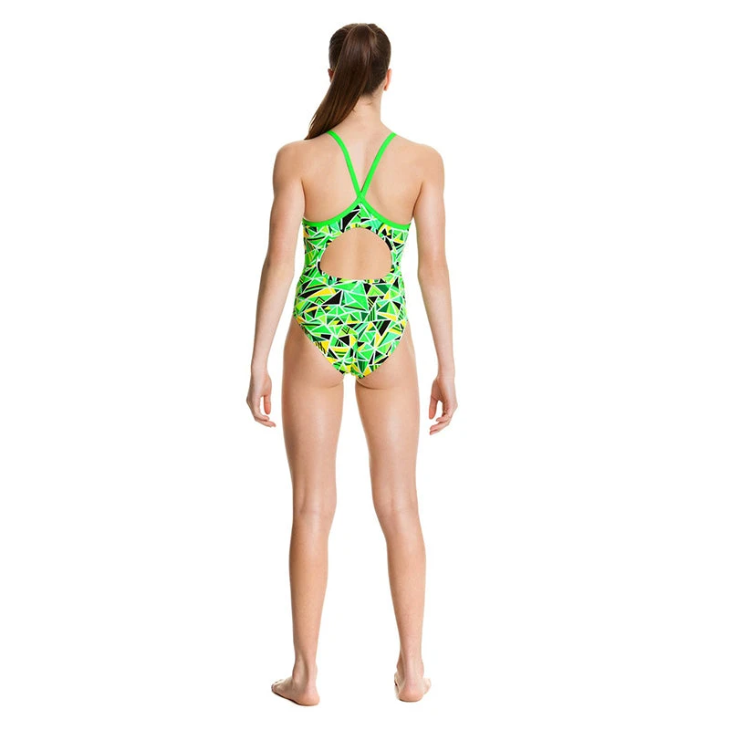 Funkita - Fluro Fracture - Girls Diamond Back One Piece 3 Funkita - Fluro Fracture - Girls Diamond Back One Piece - Image 3