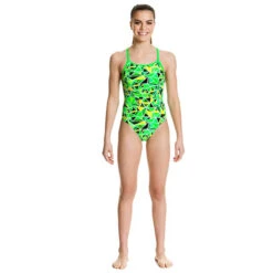 Funkita - Fluro Fracture - Girls Diamond Back One Piece 7 Funkita - Fluro Fracture - Girls Diamond Back One Piece -Swim and Beyond funkita girls swimwear fluro fracture diamond back one piece 4
