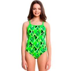 Funkita - Kryptonic Clash - Girls Diamond Back One Piece