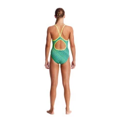 Funkita - Green Gator - Girls Diamond Back One Piece -Swim and Beyond funkita green gator girls diamond back one piece 3