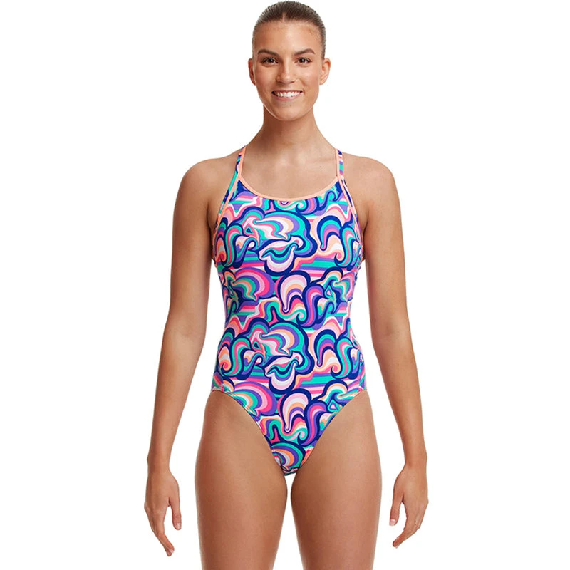 Funkita - Ice Cream Queen - Ladies Eco Diamond Back One Piece 1 Funkita - Ice Cream Queen - Ladies Eco Diamond Back One Piece