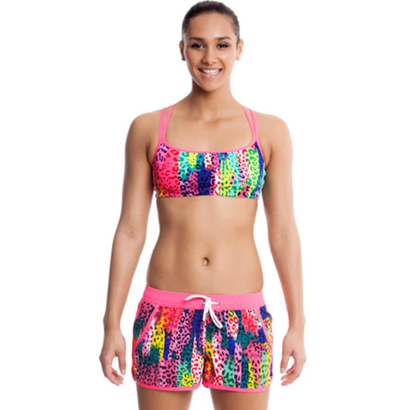 Funkita - Feline Fever - Ladies Beachwear Boardshorts 1 Funkita - Feline Fever - Ladies Beachwear Boardshorts