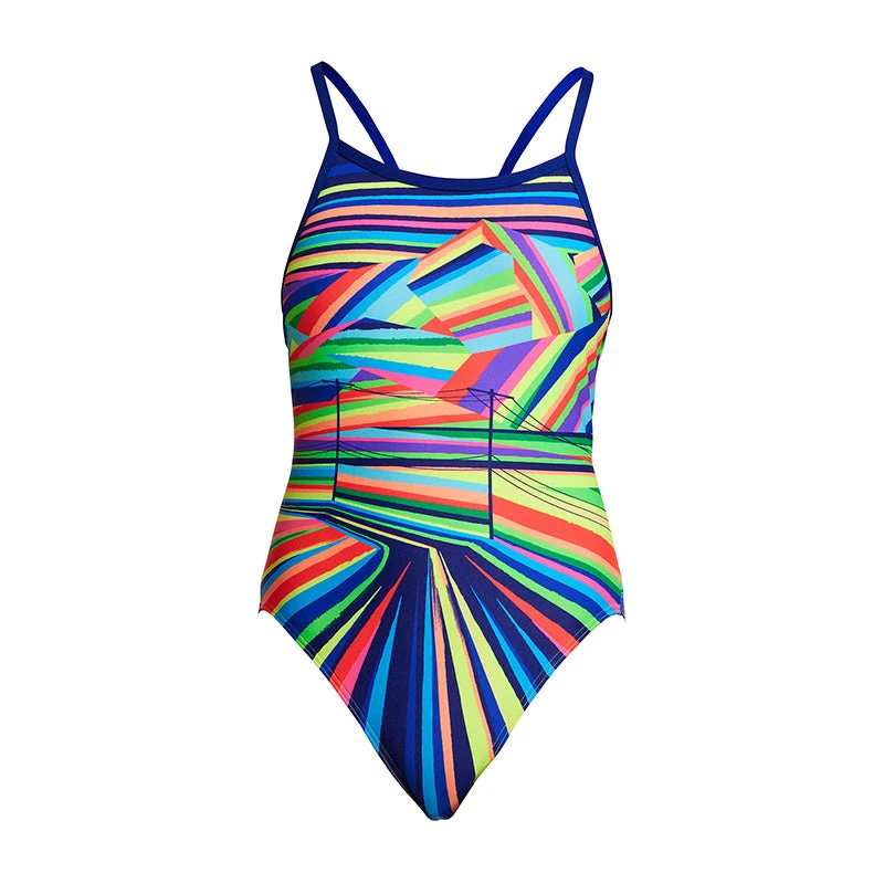 Funkita - Land Lines - Girls Single Strap One Piece 2 Funkita - Land Lines - Girls Single Strap One Piece - Image 2
