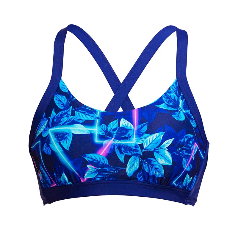 Funkita - Leaf Laser - Ladies Hold Steady Crop Top 2 Funkita - Leaf Laser - Ladies Hold Steady Crop Top - Image 2