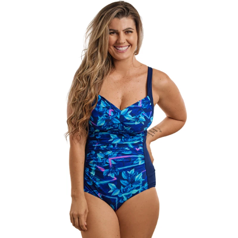 Funkita - Leaf Laser - Ladies Ruched One Piece 1 Funkita - Leaf Laser - Ladies Ruched One Piece