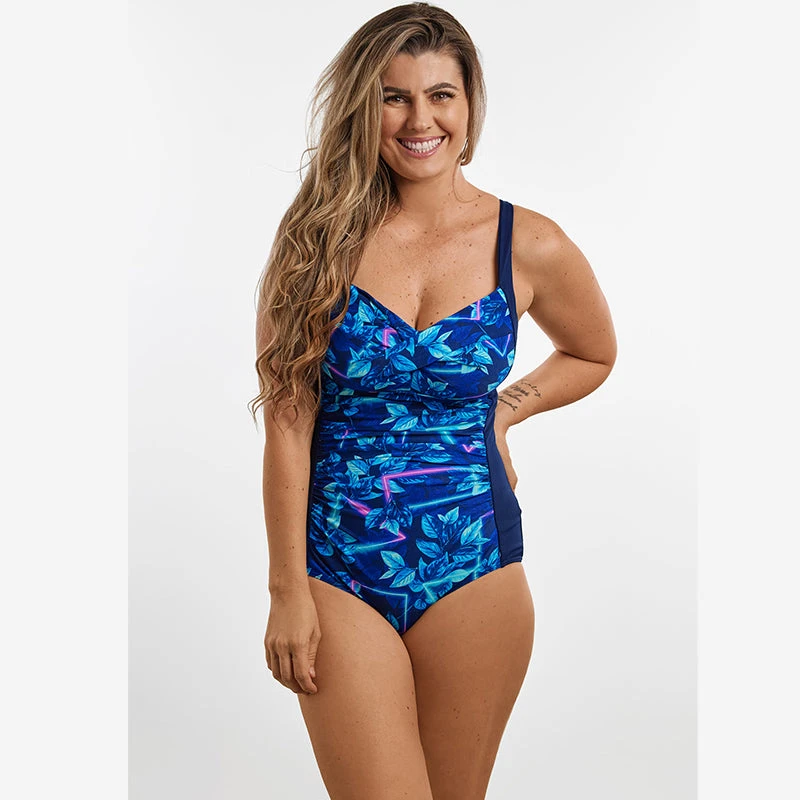 Funkita - Leaf Laser - Ladies Ruched One Piece 3 Funkita - Leaf Laser - Ladies Ruched One Piece - Image 3