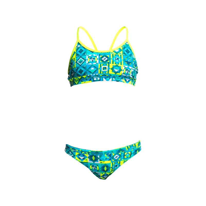 Funkita - Lime Light - Girls Racerback Two Piece 2 Funkita - Lime Light - Girls Racerback Two Piece - Image 2