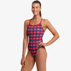Funkita - Lip Service - Ladies Diamond Back One Piece -Swim and Beyond funkita lip service ladies diamond back one piece 5