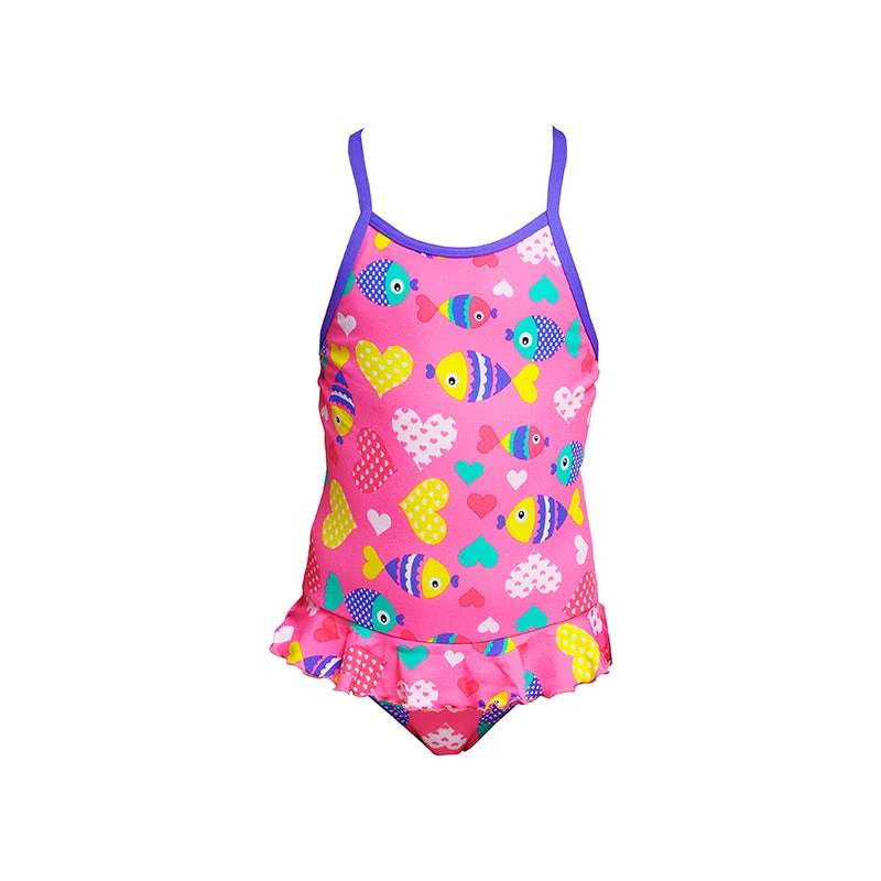 Funkita - Lolly Fish - Toddler Girl's Belted Frill One Piece 2 Funkita - Lolly Fish - Toddler Girl's Belted Frill One Piece - Image 2