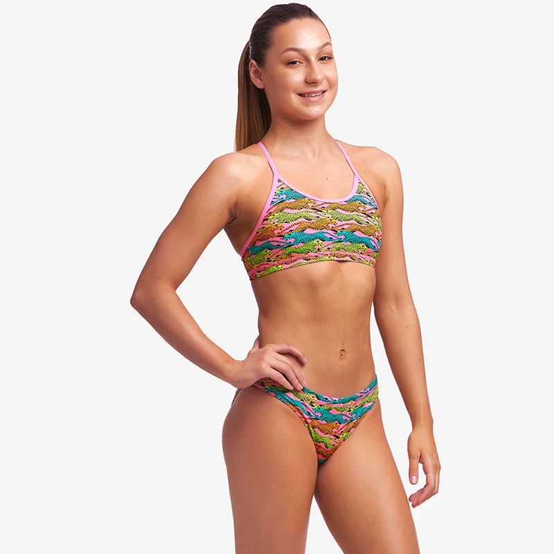 Funkita - Lying Cheet - Girls Eco Racerback Two Piece 5 Funkita - Lying Cheet - Girls Eco Racerback Two Piece - Image 5