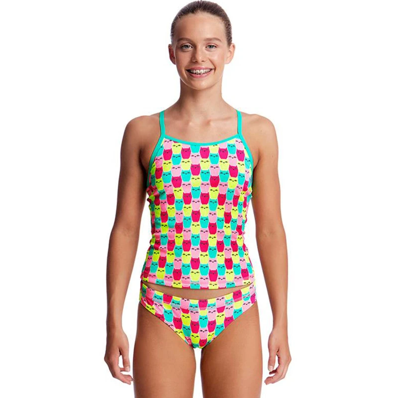 Funkita - Minty Mittens - Girls Tankini Two Piece 1 Funkita - Minty Mittens - Girls Tankini Two Piece