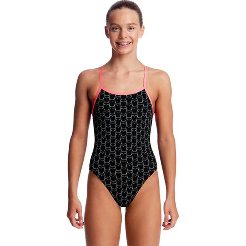 Funkita - Night Cat - Girls Single Strap One Piece 1 Funkita - Night Cat - Girls Single Strap One Piece