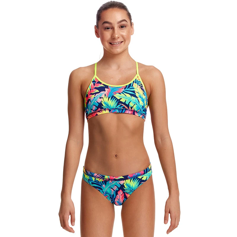 Funkita - Palm Off - Girls Eco Racerback Two Piece 1 Funkita - Palm Off - Girls Eco Racerback Two Piece