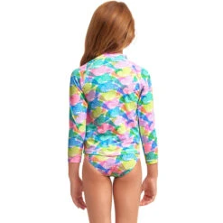Funkita - Pastel Porpie - Toddler Girls Eco Zippy Rash Vest 6 Funkita - Pastel Porpie - Toddler Girls Eco Zippy Rash Vest -Swim and Beyond funkita pastel porpie toddler girls eco zippy rash vest 3