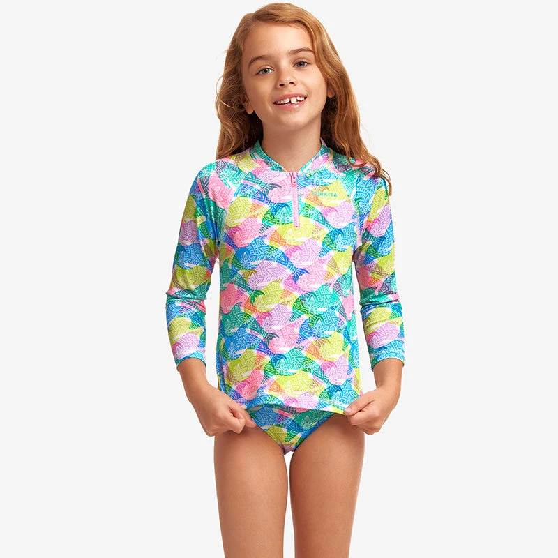 Funkita - Pastel Porpie - Toddler Girls Eco Zippy Rash Vest 4 Funkita - Pastel Porpie - Toddler Girls Eco Zippy Rash Vest - Image 4
