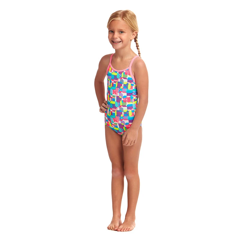 Funkita - Patched Up - Toddler Girl's Printed One Piece 5 Funkita - Patched Up - Toddler Girl's Printed One Piece - Image 5