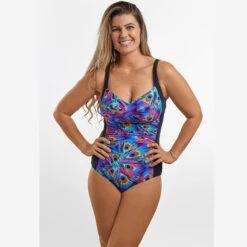Funkita - Peacock Paradise - Ladies Ruched One Piece -Swim and Beyond funkita peacock paradise ladies ruched one piece 3