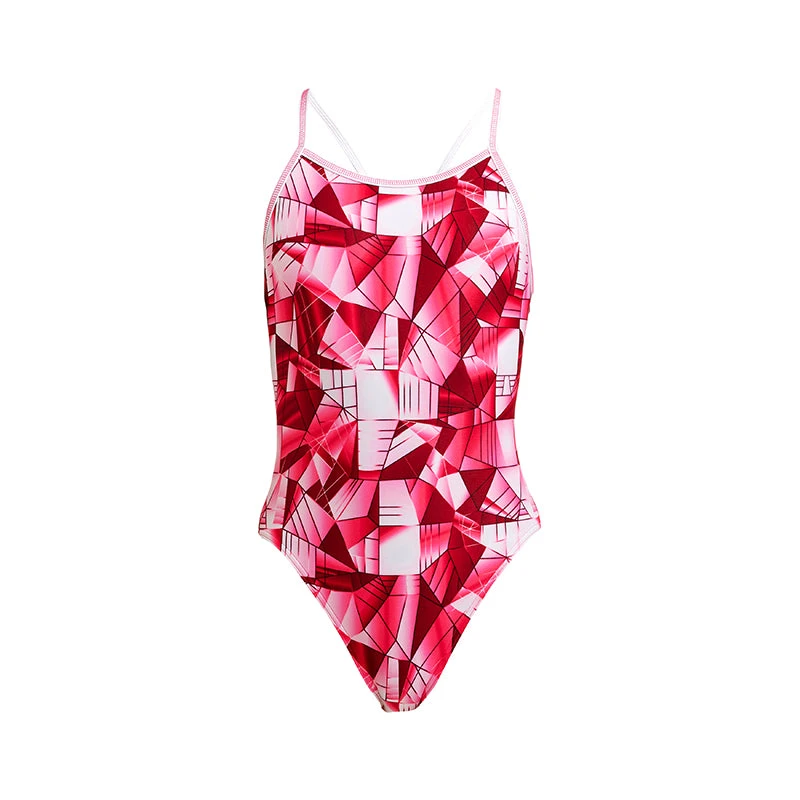 Funkita - Pink Pane - Girls Single Strap One Piece 2 Funkita - Pink Pane - Girls Single Strap One Piece - Image 2