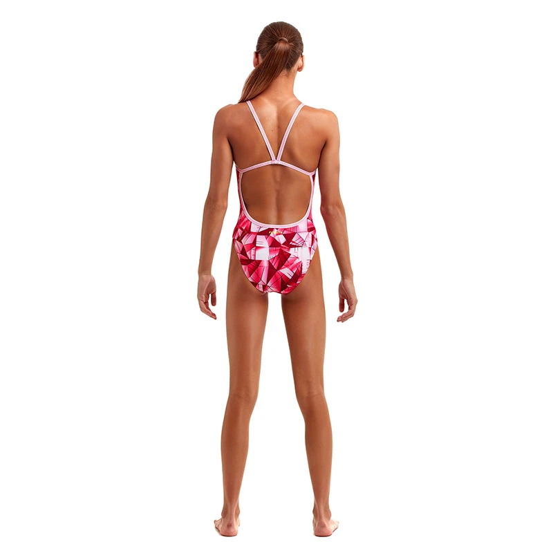 Funkita - Pink Pane - Girls Single Strap One Piece 3 Funkita - Pink Pane - Girls Single Strap One Piece - Image 3