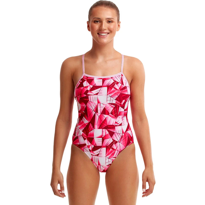 Funkita - Pink Pane - Ladies Single Strap One Piece 1 Funkita - Pink Pane - Ladies Single Strap One Piece