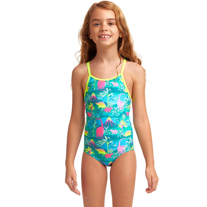 Funkita - Prehistoric Party - Toddler Girls Printed One Piece 1 Funkita - Prehistoric Party - Toddler Girls Printed One Piece