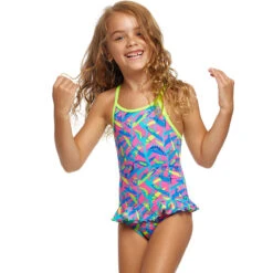 Funkita - Slug Hugs - Toddler Girls Eco Belted Frill One Piece -Swim and Beyond funkita slug hugs toddler girls eco belted frill one piece 4