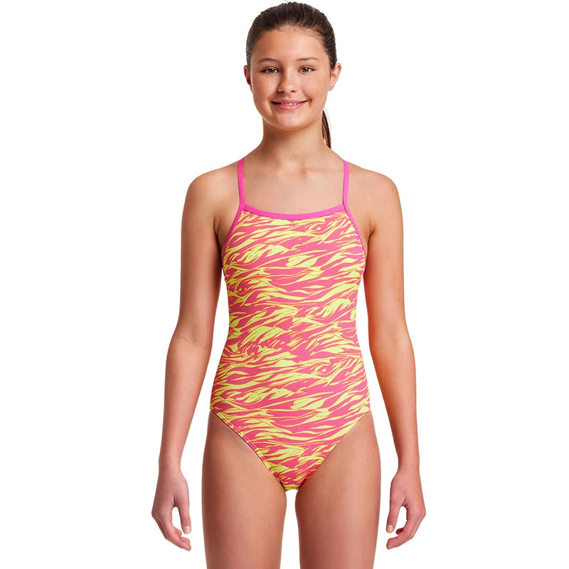 Funkita - Snow Caps - Girls Tie Me Tight One Piece 1 Funkita - Snow Caps - Girls Tie Me Tight One Piece