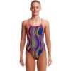 Funkita - Squiggle Piggle - Girls Diamond Back One Piece