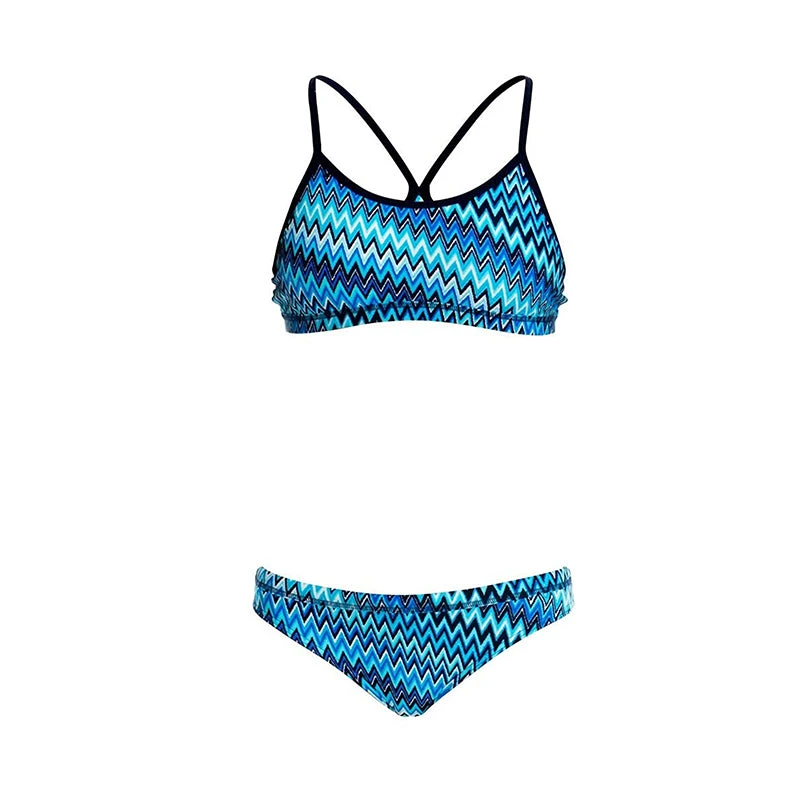 Funkita - Static Blur - Girls Racerback Two Piece 2 Funkita - Static Blur - Girls Racerback Two Piece - Image 2