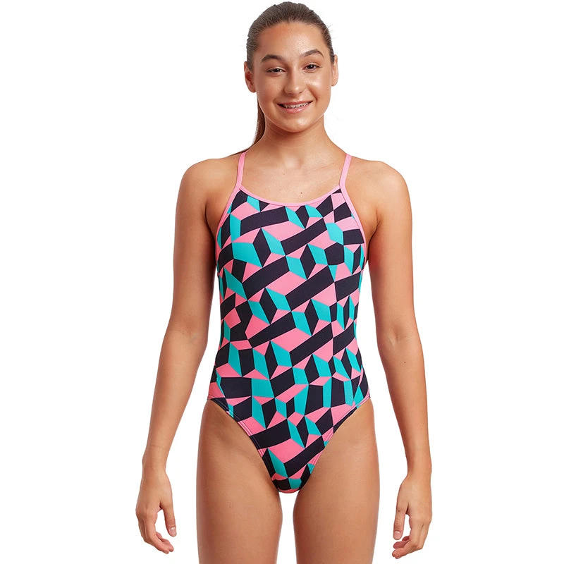 Funkita - Step Up - Girls Diamond Back One Piece 1 Funkita - Step Up - Girls Diamond Back One Piece