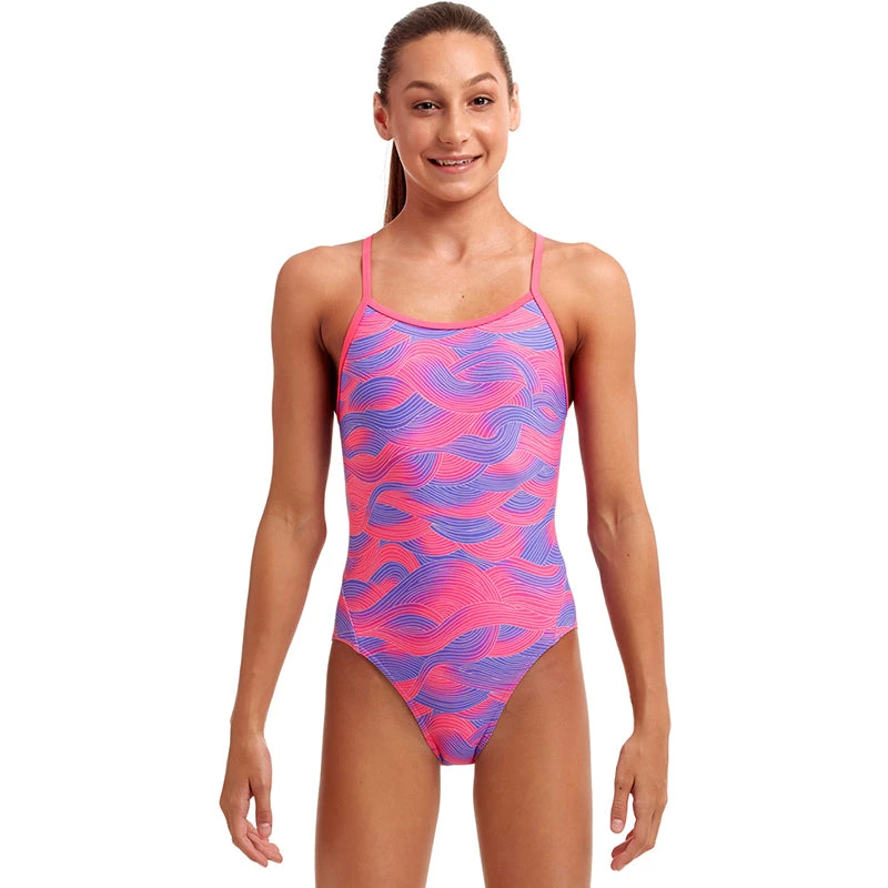 Funkita - Sunset Swirl - Girls Twisted One Piece 1 Funkita - Sunset Swirl - Girls Twisted One Piece