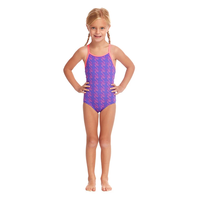 Funkita - Tetris Time - Toddler Girl's Printed One Piece 5 Funkita - Tetris Time - Toddler Girl's Printed One Piece - Image 5