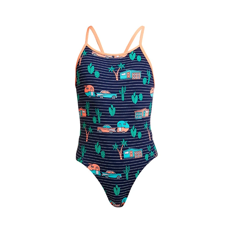 Funkita - Trailer Trash - Girls Eco Diamond Back One Piece 2 Funkita - Trailer Trash - Girls Eco Diamond Back One Piece - Image 2