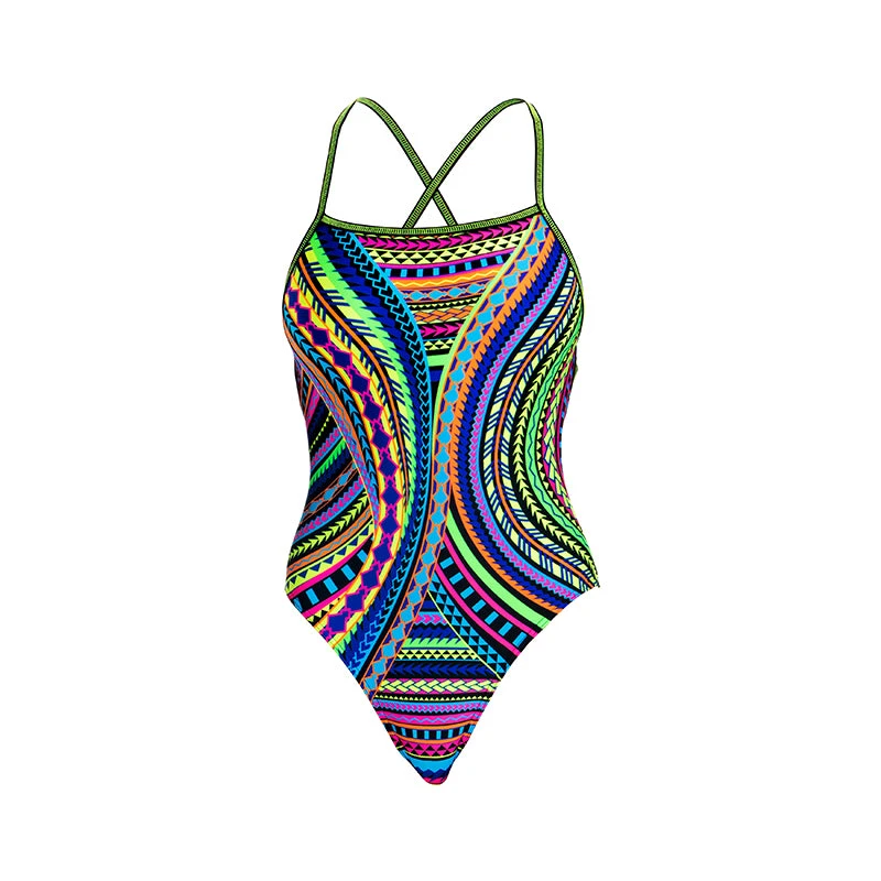 Funkita - Tribal Revival - Ladies Strapped In One Piece 2 Funkita - Tribal Revival - Ladies Strapped In One Piece - Image 2