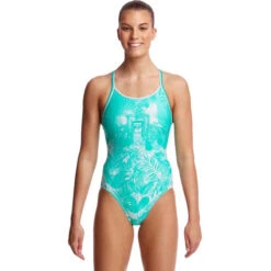 Funkita - Tropical Sunrise - Ladies Diamond Back One Piece